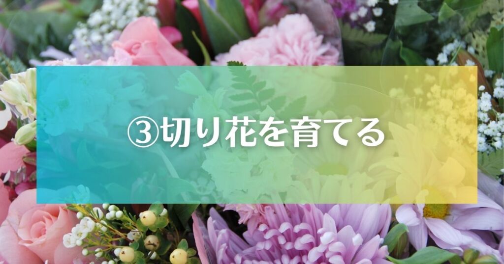 【暮らし×庭】活用アイデア③切り花を育ててインテリアや仏花にする