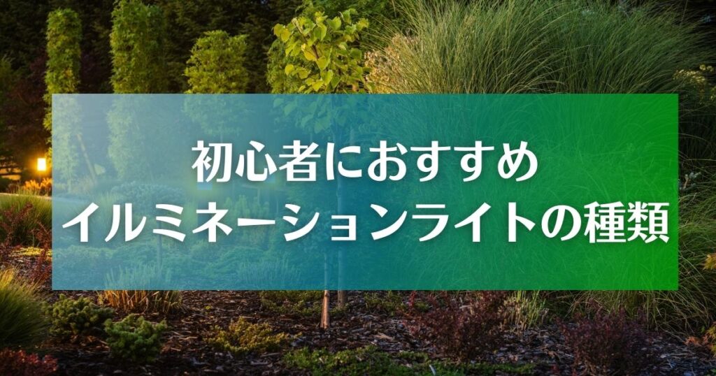 初心者におすすめのイルミネーションライトの種類